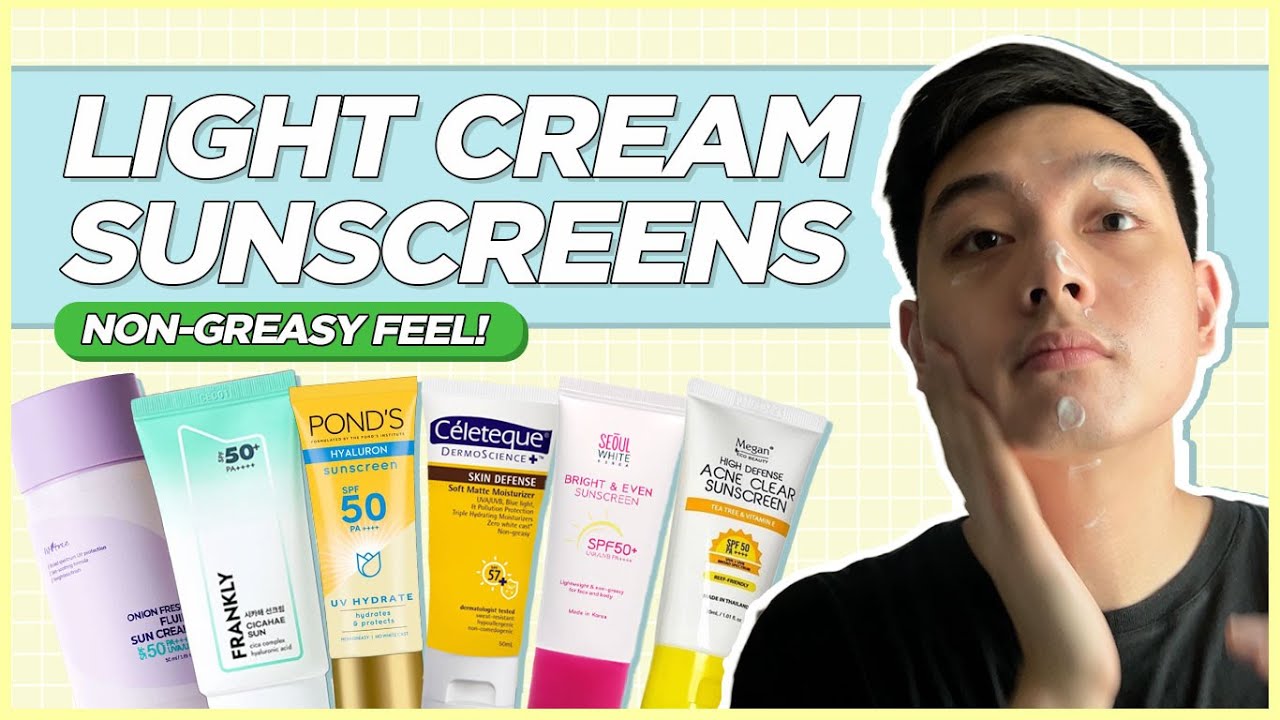Best LIGHT CREAM Sunscreens ☀️ Combination Skin Friendly! (Filipino) | Jan Angelo