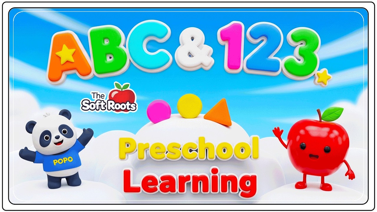 Preschool Learning activities for 3 year olds at home | Learn ABC Phonics Shapes Numbers Colors 🌈