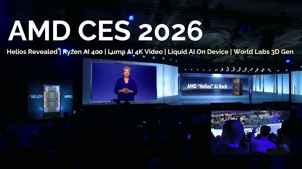 AMD CES 2026 Keynote: Lisa Su, Helios AI Rack, OpenAI & Ryzen AI Highlights