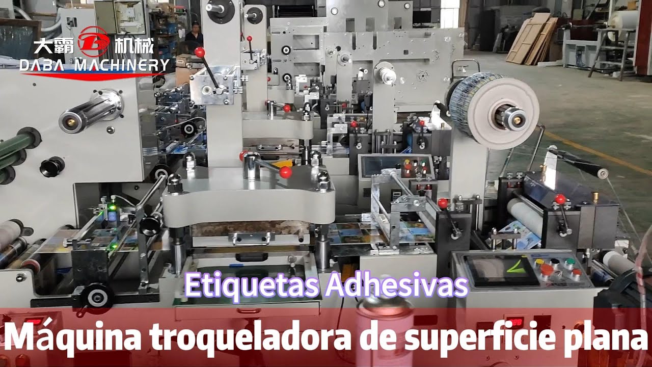 Máquina troqueladora plana de rollo a rollo para etiquetas adhesivas