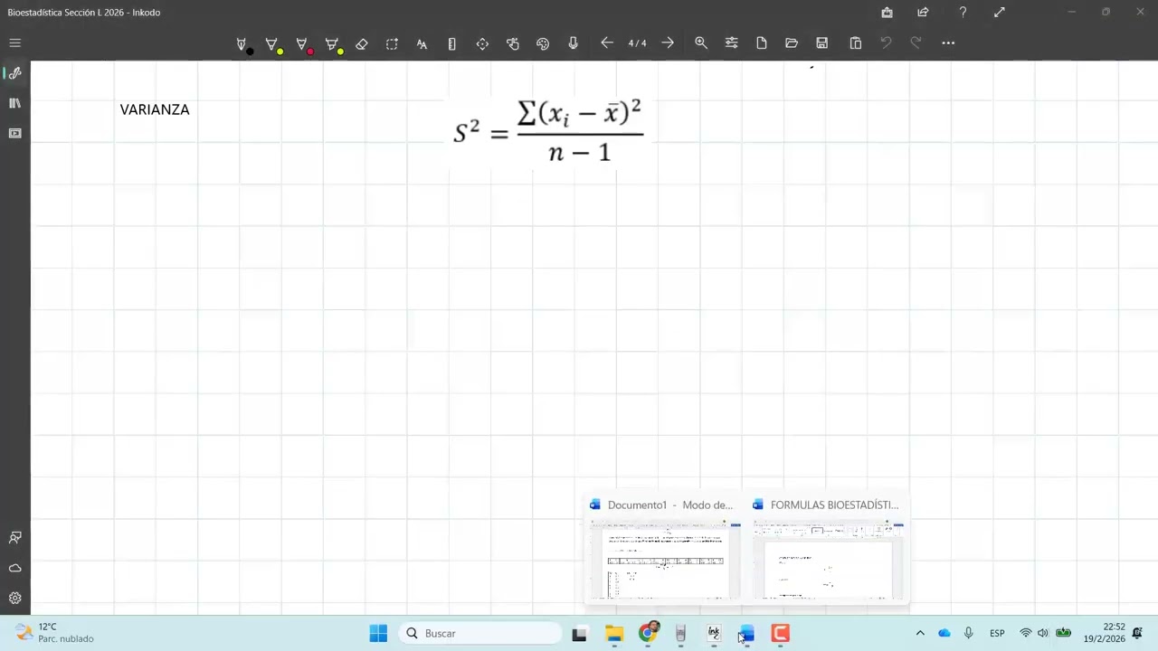 Calculo de las medidas de dispersión para una serie de datos no agrupados