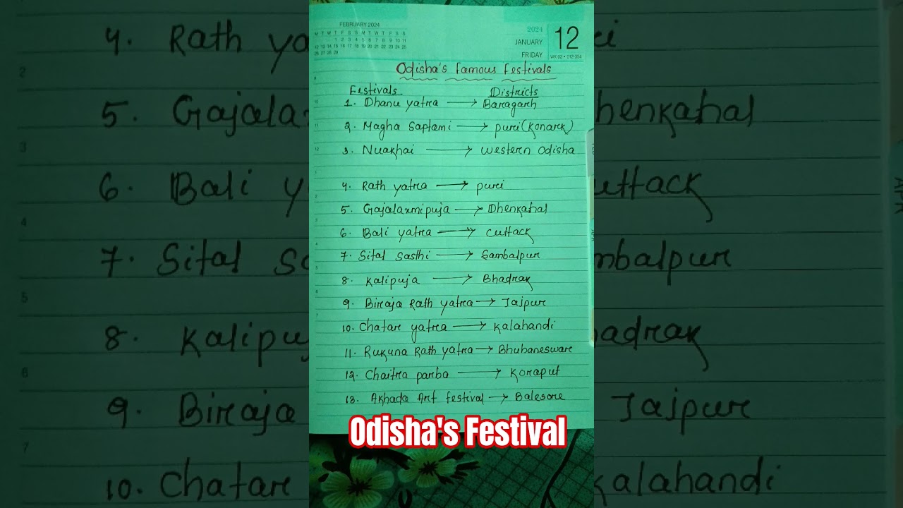 Odisha Famous Festivals