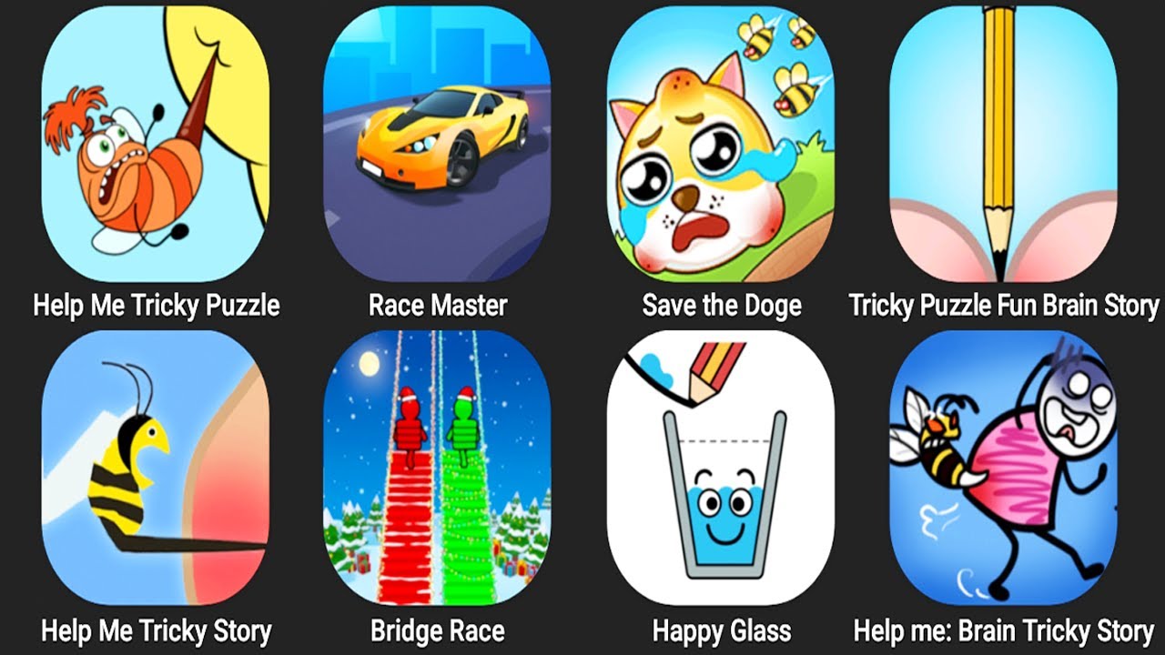 Help Me Tricky Puzzle,Race Master,Save The Doge,Tricky Puzzle Fun Brain Story,Help Me Tricky Story