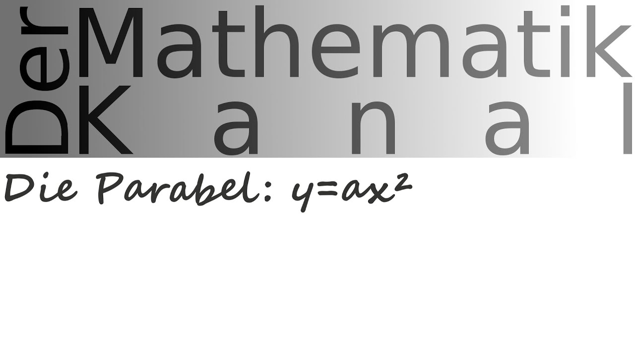 Die Parabel: y=ax² | DerMathematikKanal | Parabel | gestaucht | gestreckt | quadratische Funktion