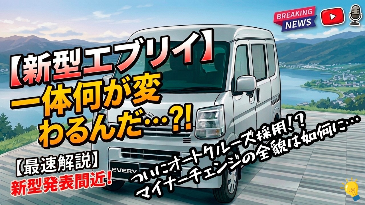 【新型エブリイ】ついにオートクルーズ採用！？マイナーチェンジの全貌は如何に...