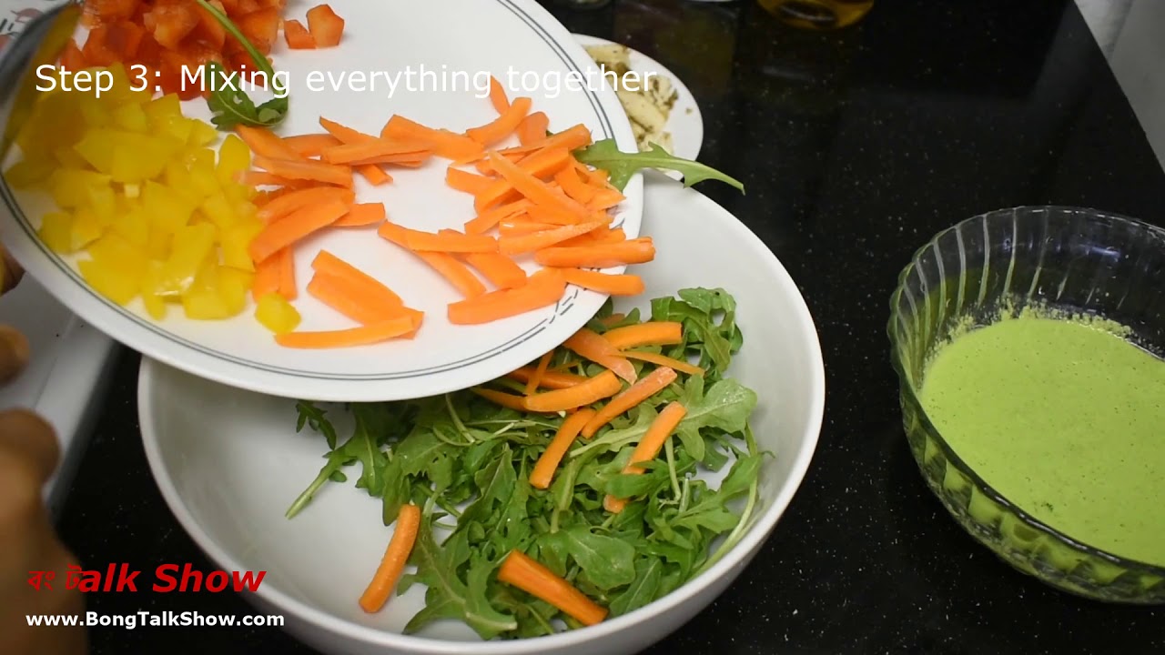 Green Salad with Tofu and Bell Pepper | Cooking | Bong Talk Show I Orlando, FL