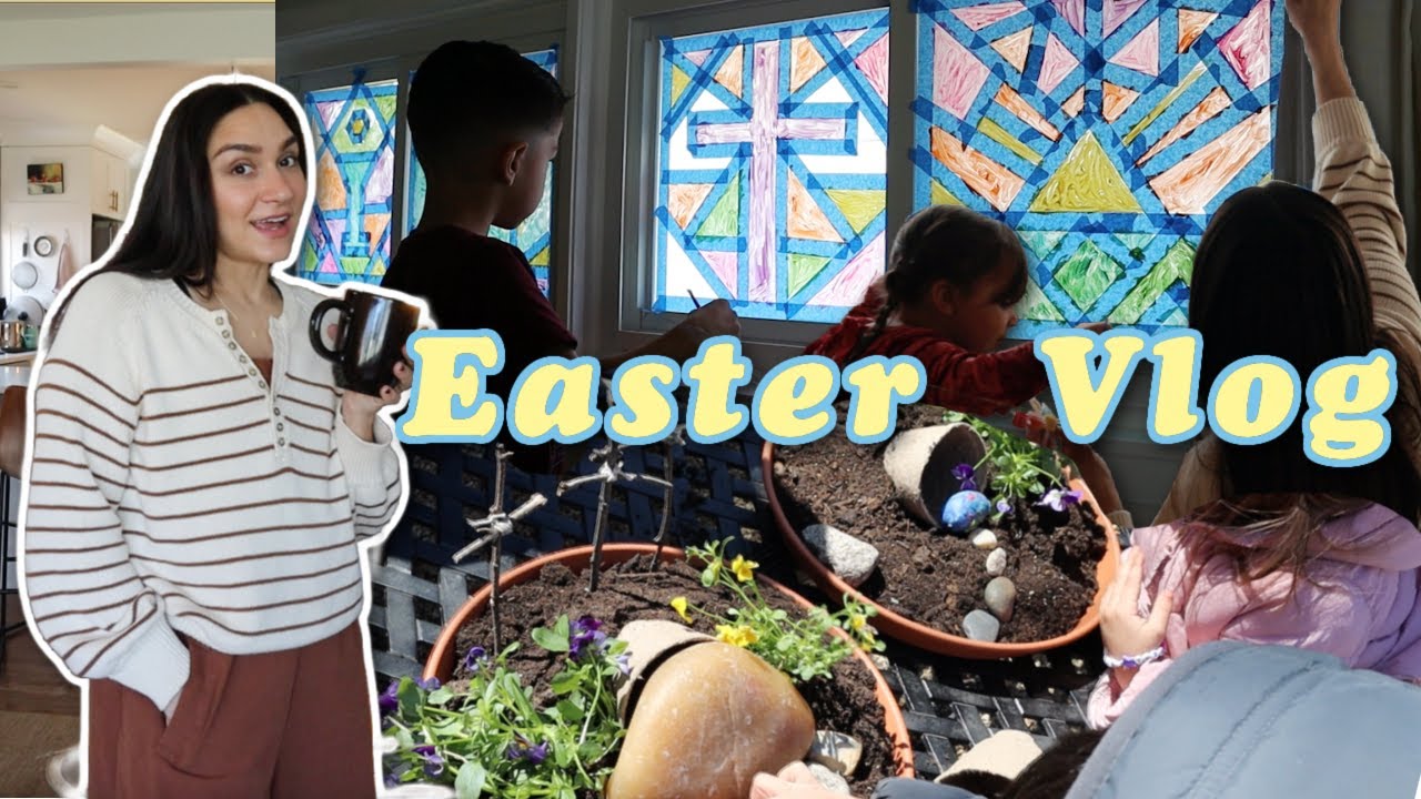 Easter DIY for Kids | Stained Glass Window + Resurrection Garden