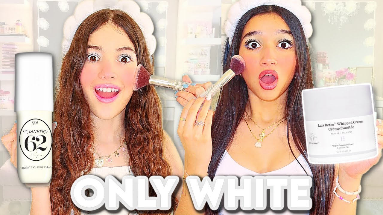 ONLY using WHITE MAKEUP & SKINCARE🤍