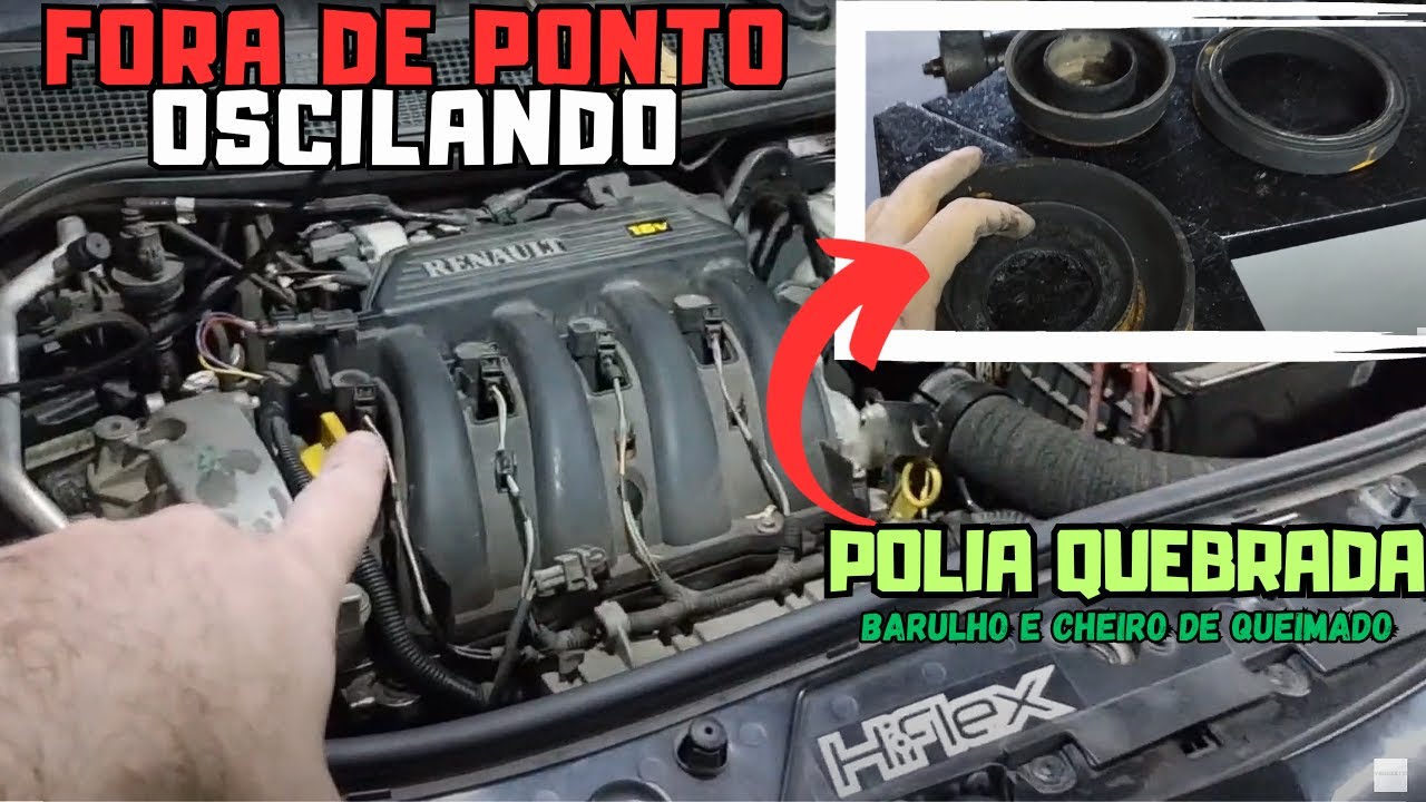 Polia dumper , polia do virabrequim Renault Megane ,Respeite o prazo de troca ou isso pode acontecer