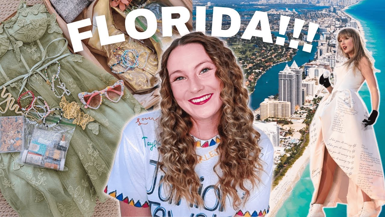 GRWM for Eras Tour Miami ✨🌴🧡 packing, making bracelets & my eras tour outfit