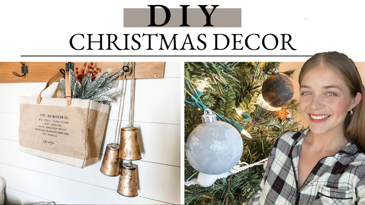 DIY CHRISTMAS DECOR | HOW TO REPURPOSE CHRISTMAS ORNAMENTS | DIY GOLD CHRISTMAS BELLS