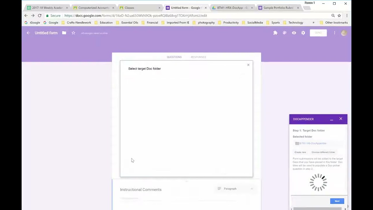 Google Forms for Grading Rubrics (2019)