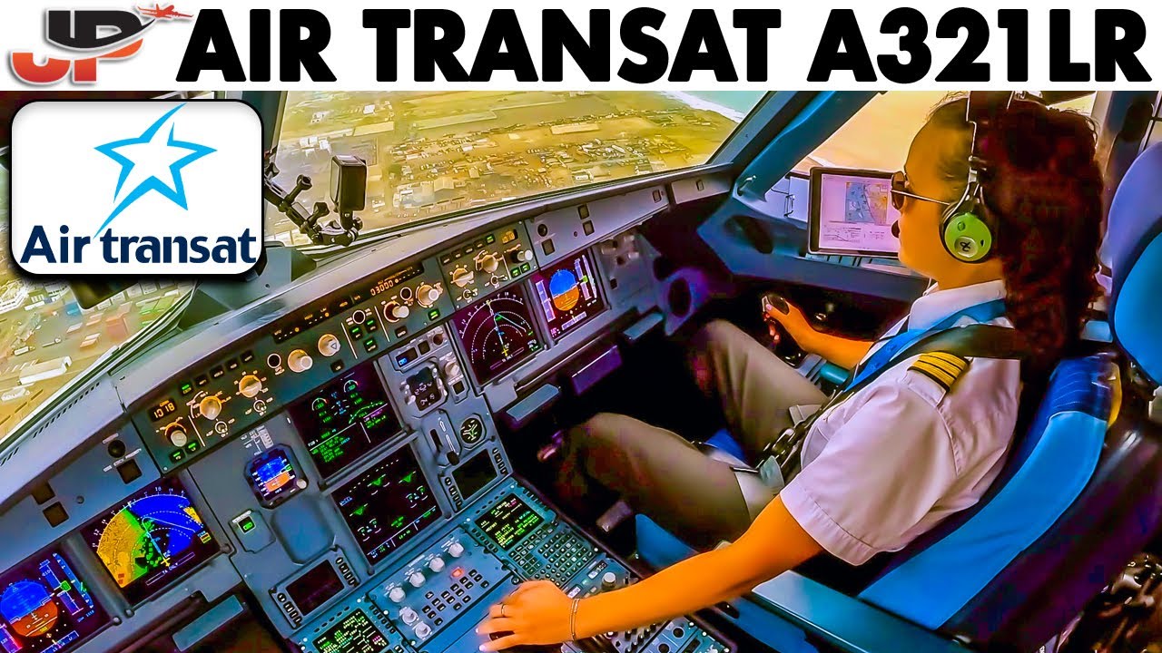 Fuelstop in Jamaica due to Peru Weather Air Transat A321LR Cockpit