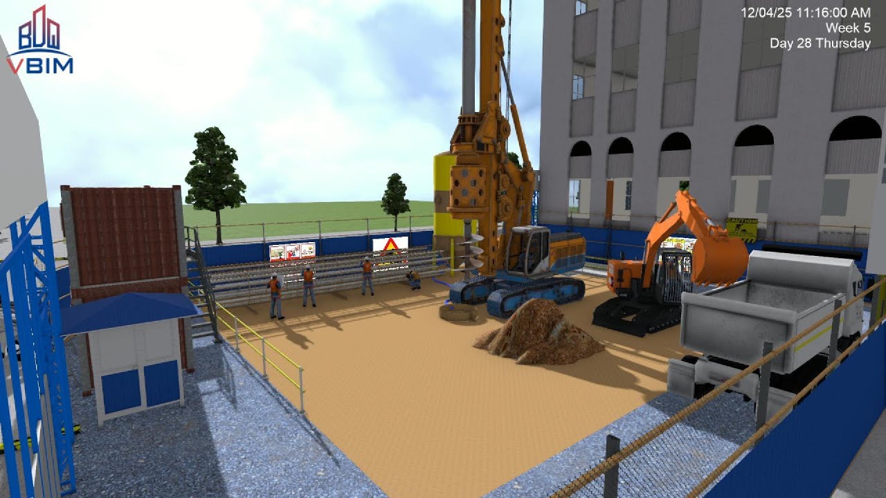 VBIM-FUZOR-BIỆN PH&Aacute;P THI C&Ocirc;NG CỌC KHOAN NHỒI M&Ocirc; PHỎNG BIM 4D