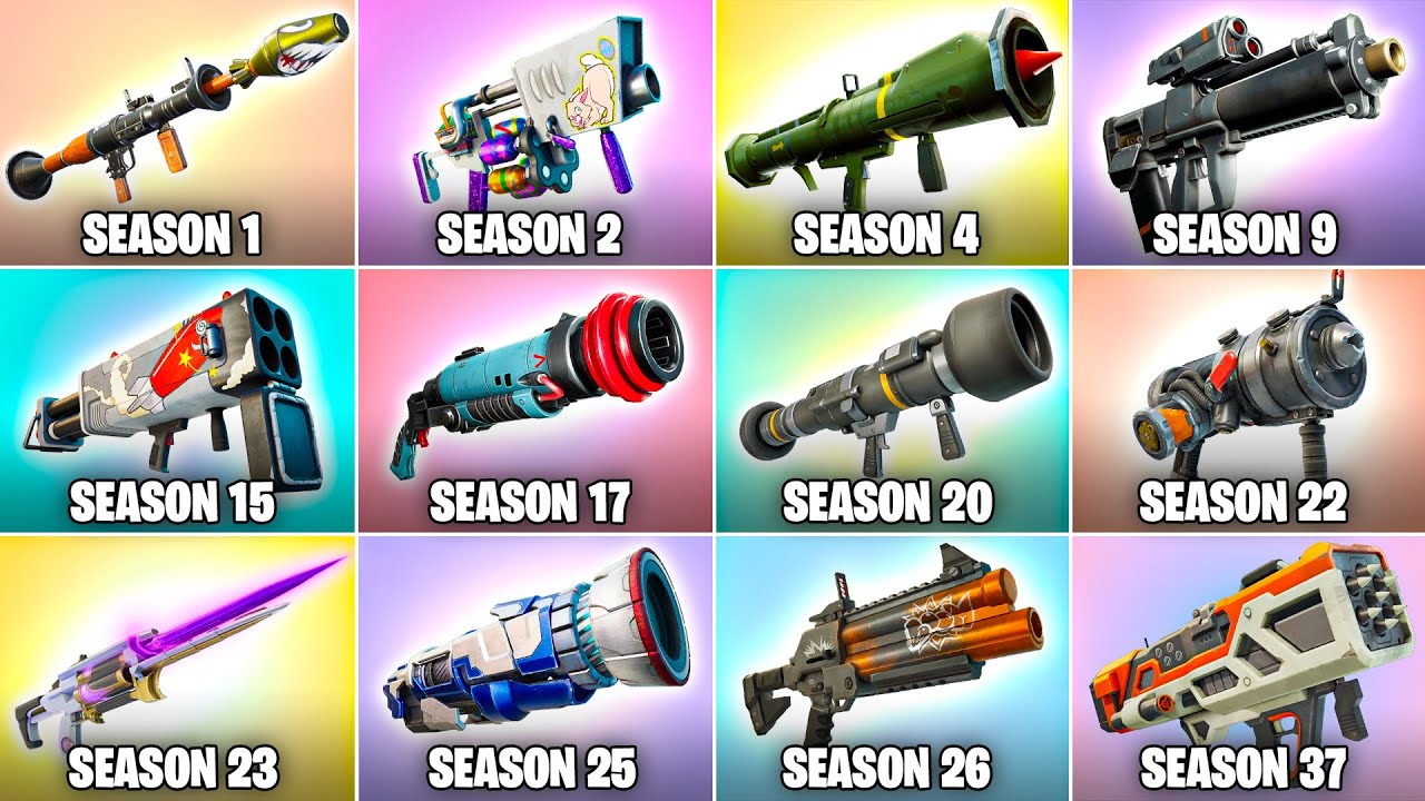 Evolution of All Fortnite Explosive Weapons & Items (Chapter 1 Season 1 - Chapter 6 Season 4)