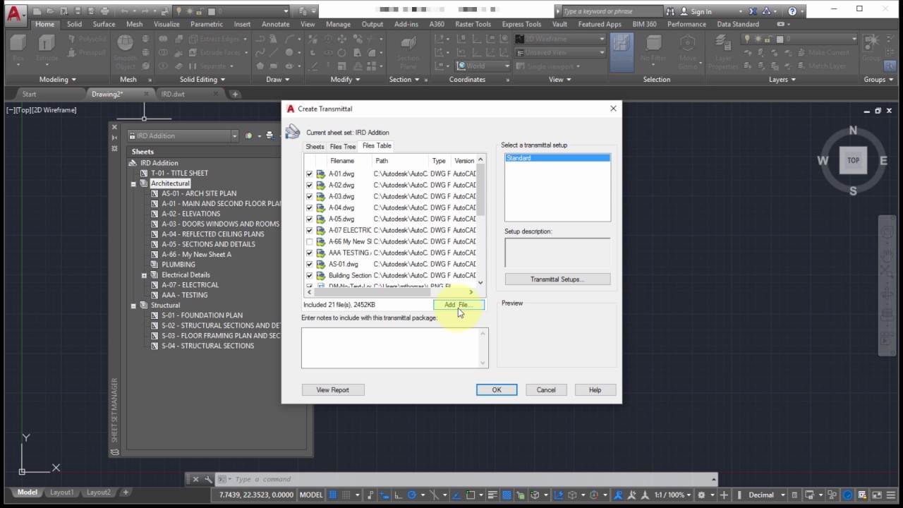 AutoCAD Sheet Sets Episode 6 (Part 1 - eTransmit)