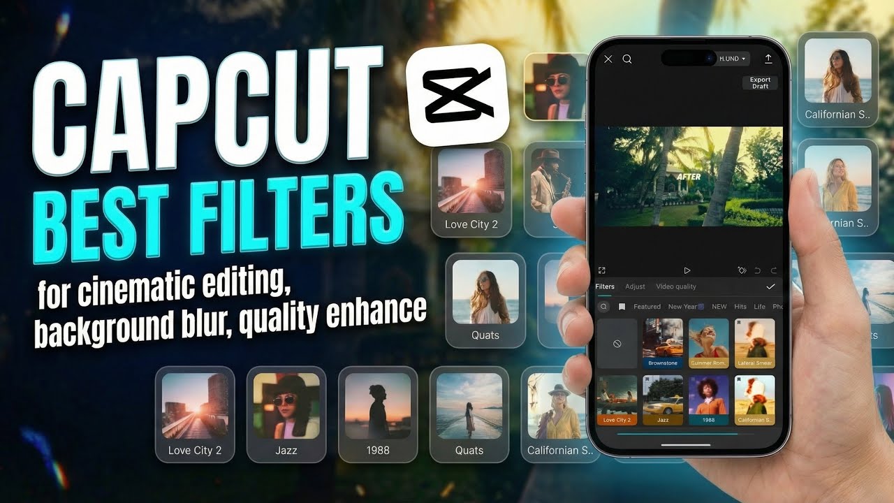 Top 5 Filters In Capcut | Best Capcut Filters Name | Capcut Colour Filter Tutorial | Capcut Editing