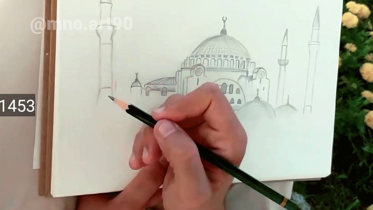 رسم مباشر لمسجد آيا صوفيا👨‍🎨🕌بسرعة شاهد واسمع حكاية آيا صوفيا رسماً#mno_art #ayasofya #ayasoph