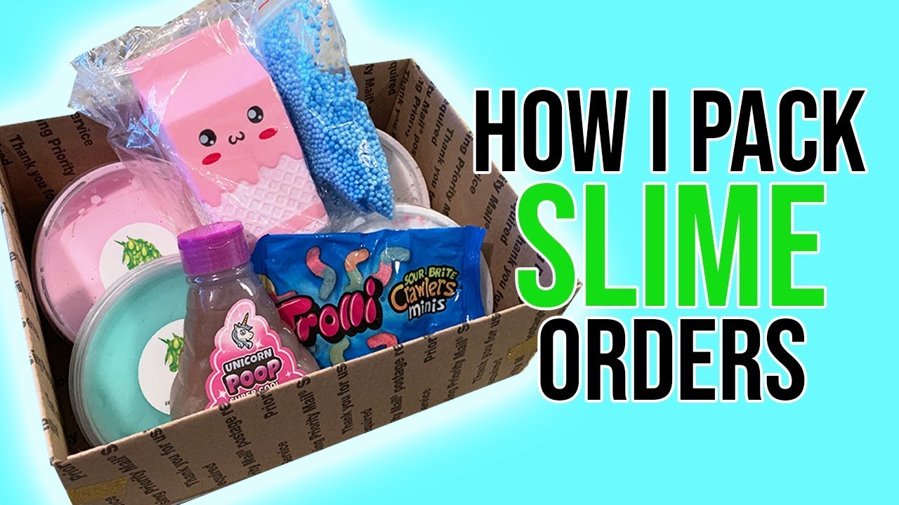 HOW I PACK MY SLIME ORDERS! 📦