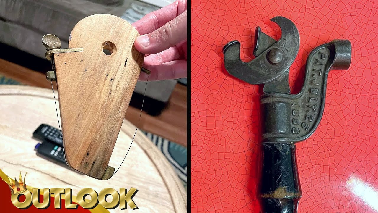What Is This MYSTERIOUS Wooden Object With A Metal String And This Weird Antique Tool From 1893?