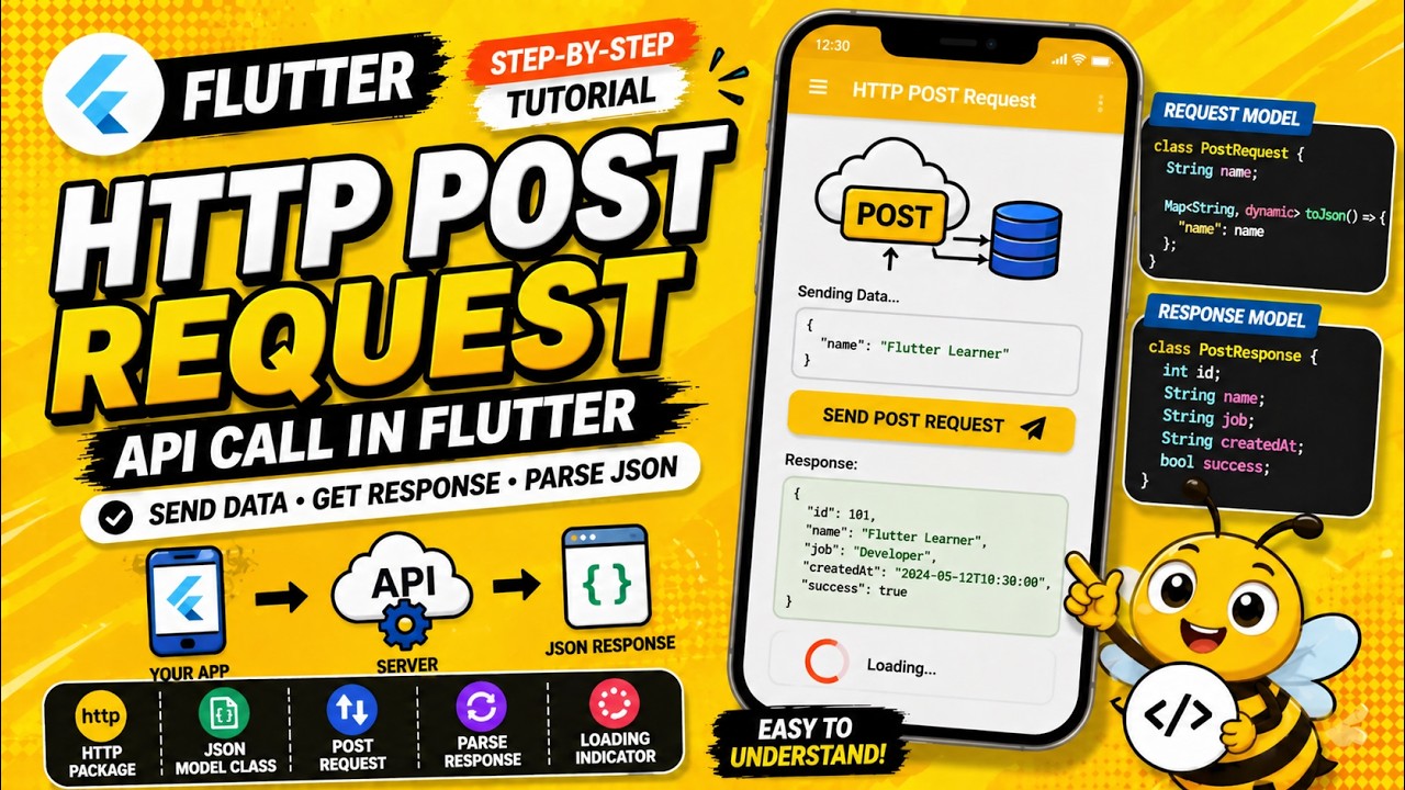 ☯️ FLUTTER ANDROID ~ ☯️ HTTP POST REQUEST ~ ☯️ TUTORIAL