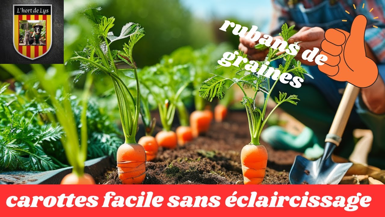 Astuce Jardinage : Semer les Carottes Sans Éclaircissage avec un Ruban à Graines