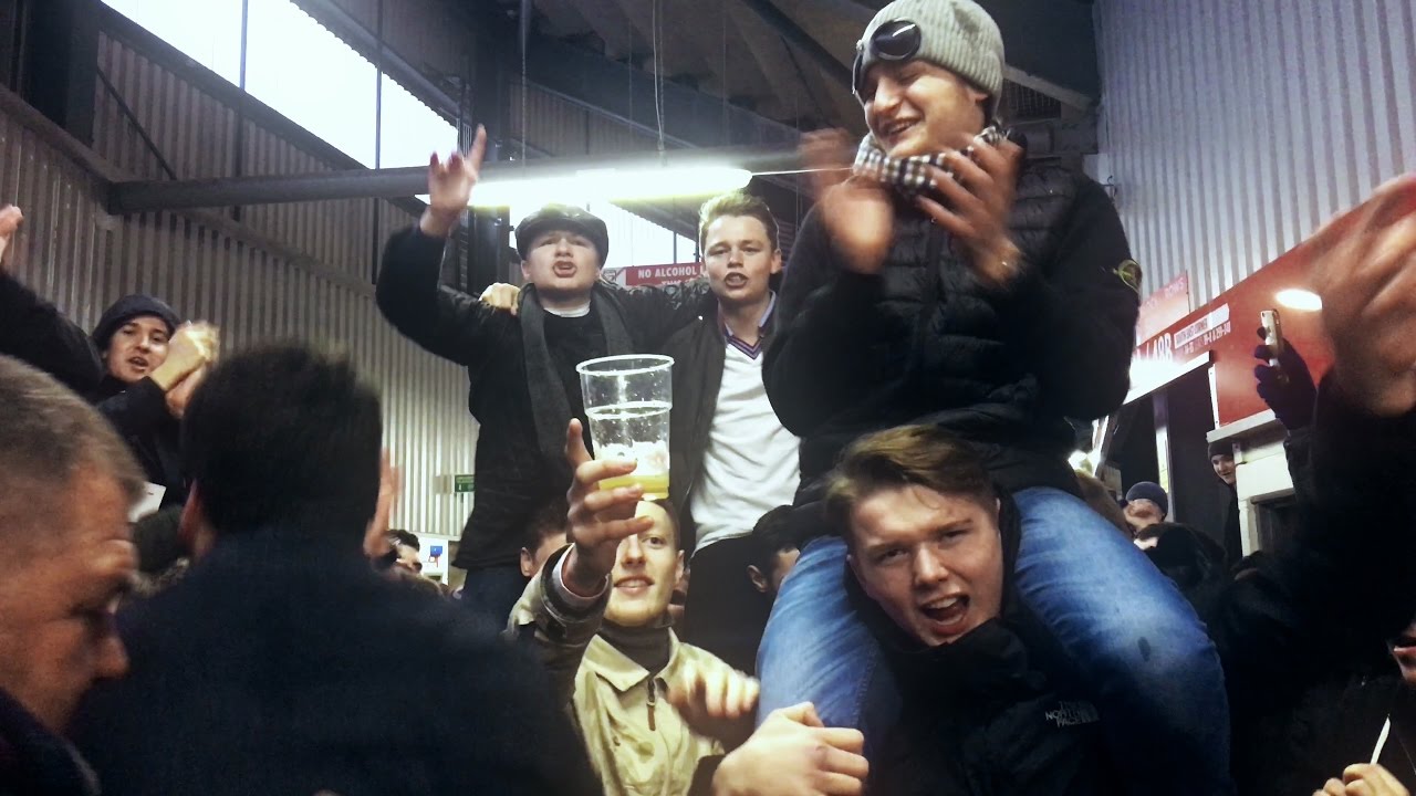 Middlesbrough away day, West Ham fans at the Riverside stadium