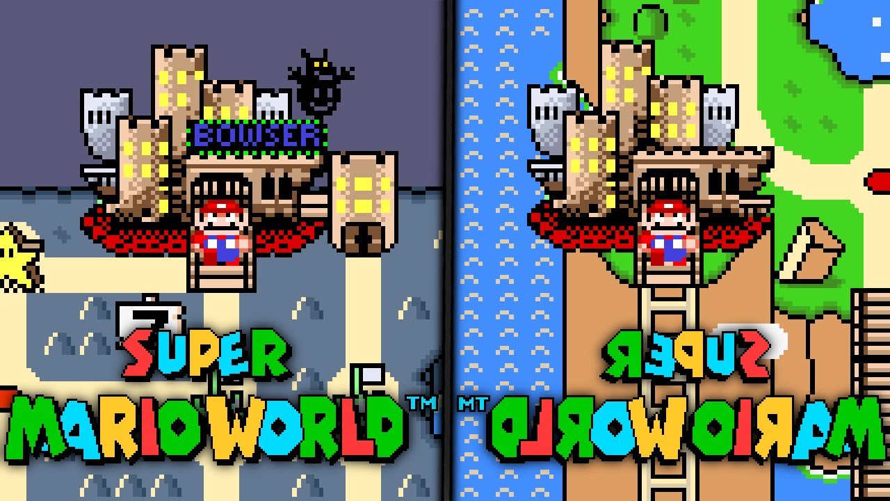 Super Mario World (Inverted) - dlroW oiraM repuS #7 Yoshi's Island (Mirror Mode). ᴴᴰ