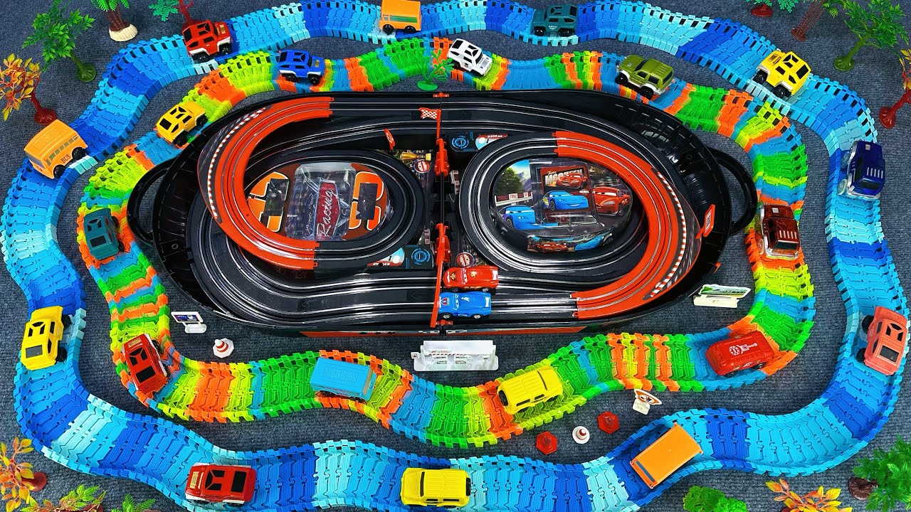 14 minutes of satisfying  Cool racing track and off-road vehicle track toy ASMR | Toy review