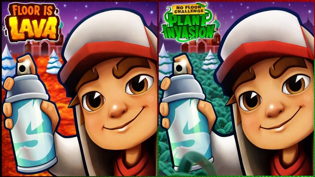 SUBWAY SURFERS SAN PETERSBURG 2025 – NO FLOOR CHALLENGE vs FLOOR IS LAVA | PLANT INVASION