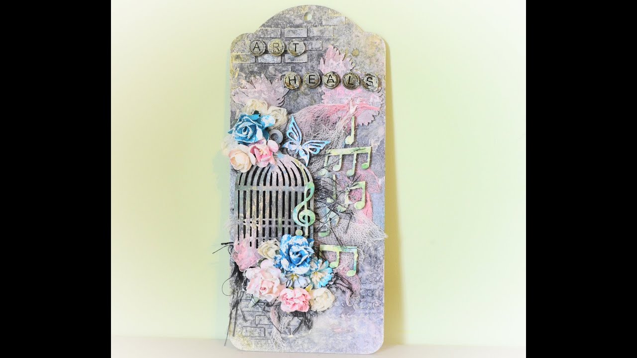 Altered Mixed Media Tag: Art Heals_SaCrafters DT (Start-to-Finish)