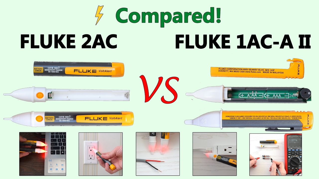 Fluke 2AC против 1AC-A II VoltAlert – сравнение тестеров напряжения и испытания в реальных условиях