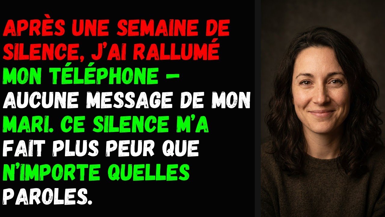 Après une semaine de silence, j’ai rallumé mon téléphone — aucune message de mon mari.
