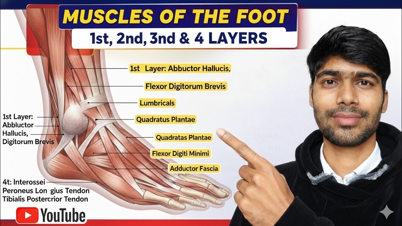 Muscle of foot in different layer