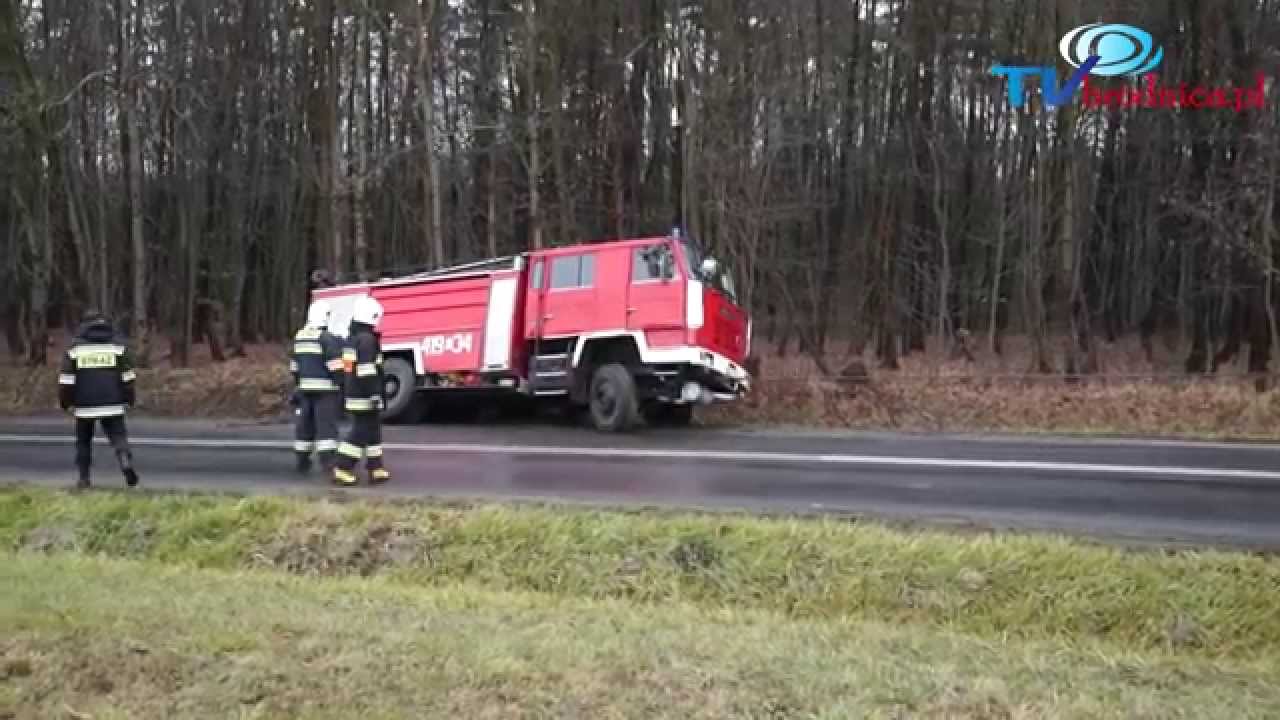 Wypadek wozu strażackiego