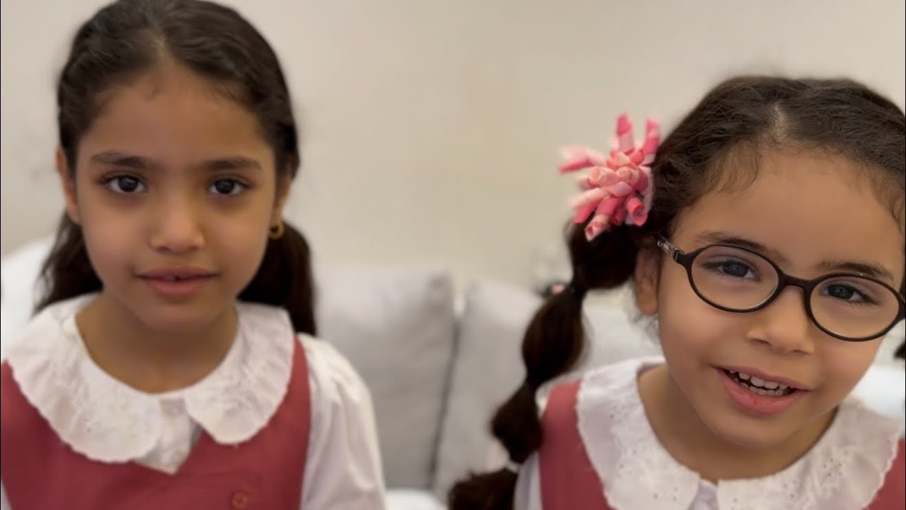 رفيف و ديما يجهزون للمدرسة بدون مساعدة ماما| قيموا  تسريحة الشعر الافضل