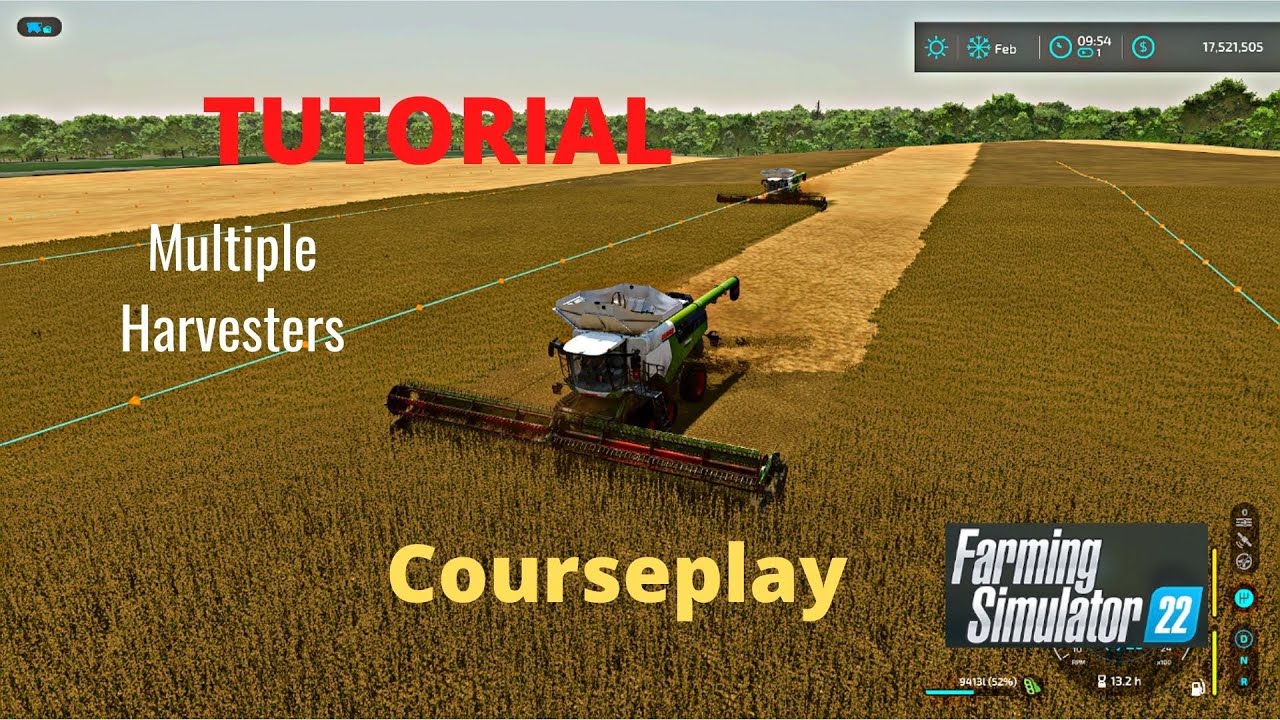 FS22 TUTORIAL Multiple Harvesters For Beginners Courseplay
