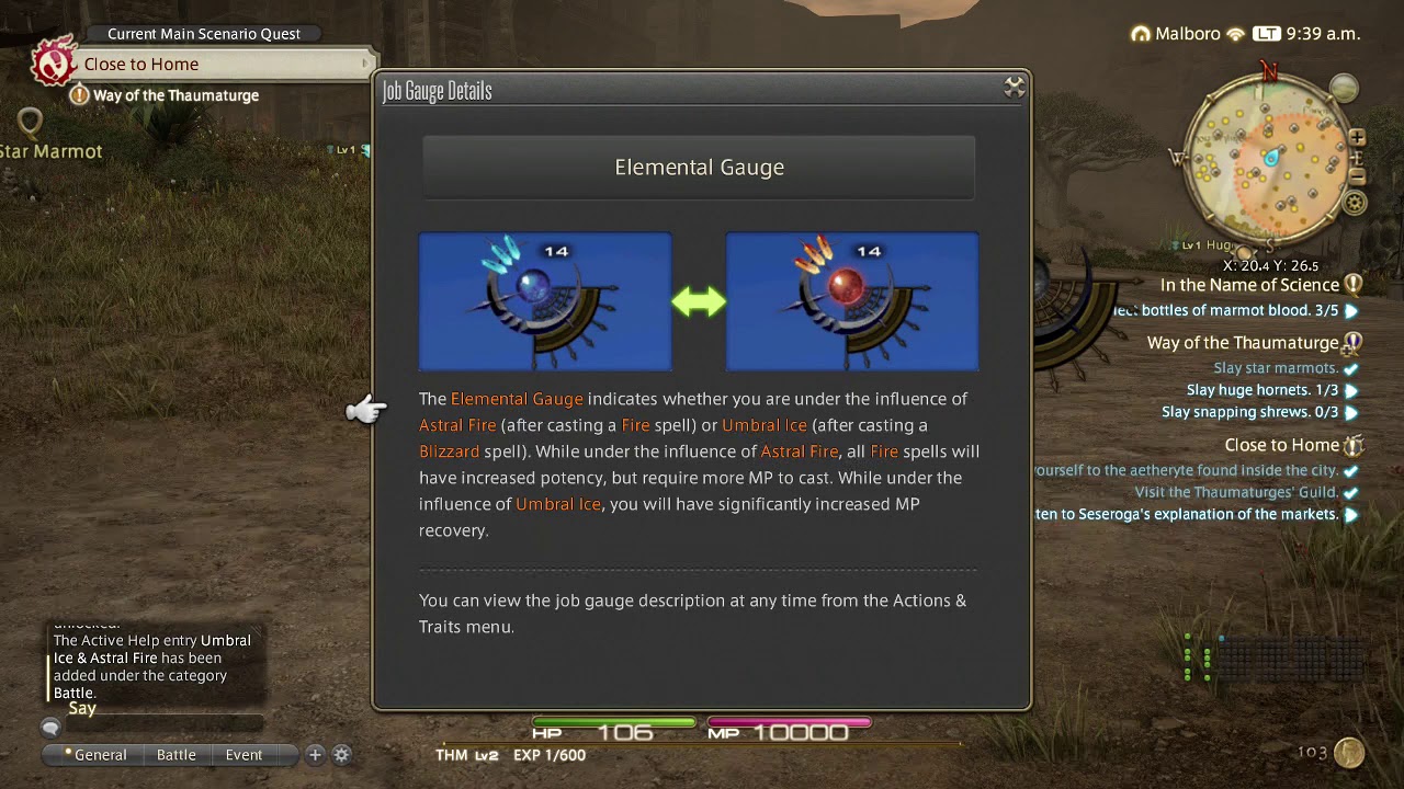 Final Fantasy 14 Shadowbringers Unlock Fire Spell and Umbral Fire and Ice