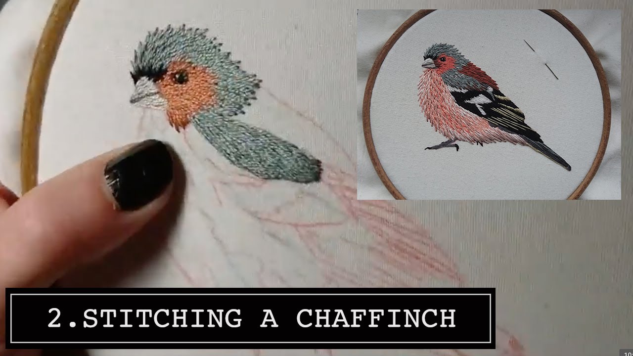 2. Hand Embroidery. Chaffinch. Stitching a Bird  Online Class