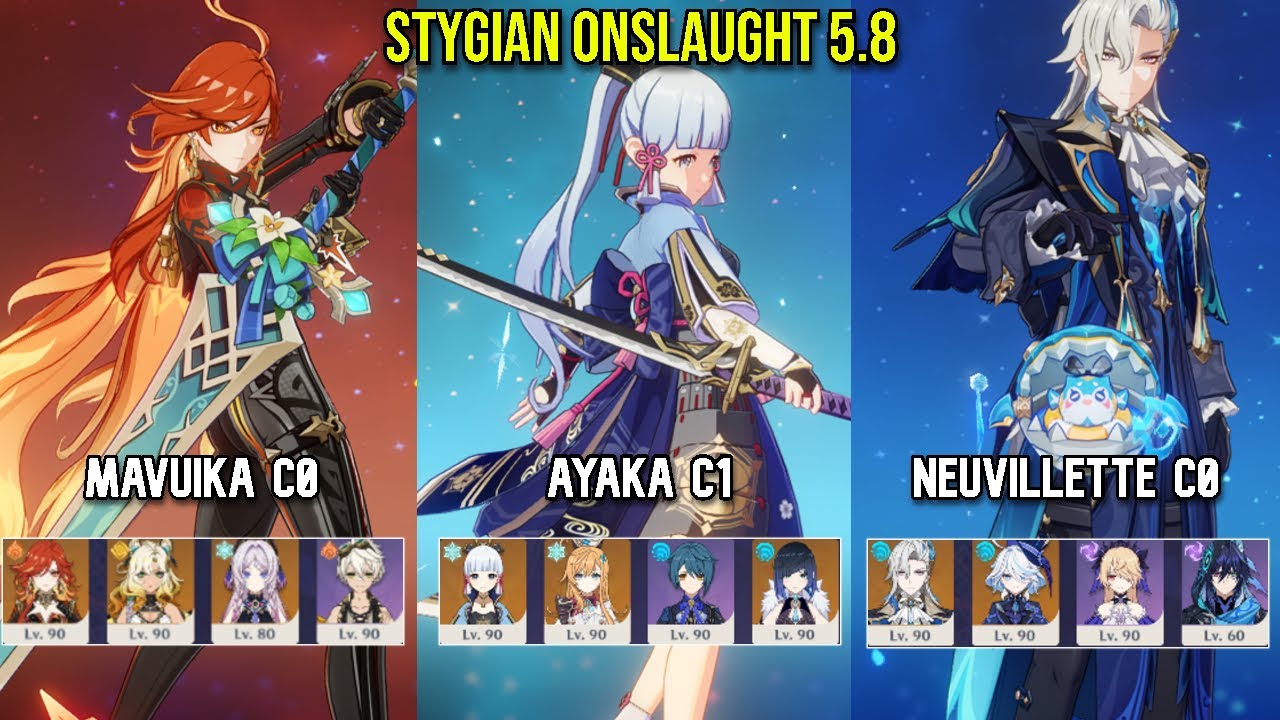 Stygian Onslaught - Fearless | C0 Mavuika - C1 Ayaka - C0 Neuvillette | Genshin Impact 5.8
