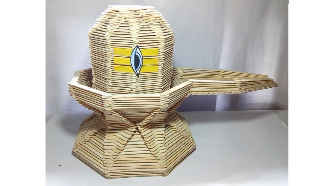 Shiv Ling Of Ice cream sticks (Popsicle sticks)