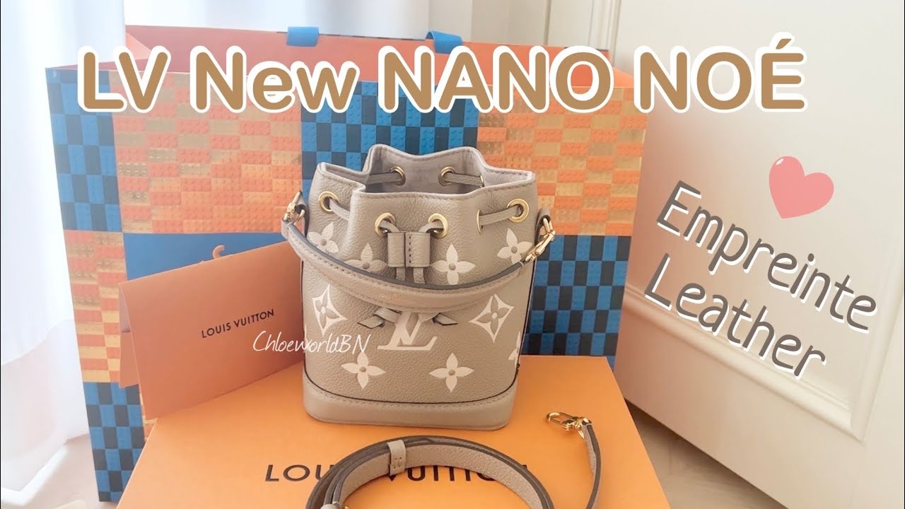 Look what I bought! Another Louis Vuitton Nano Noe Unboxing, Empreinte Leather Bicolor