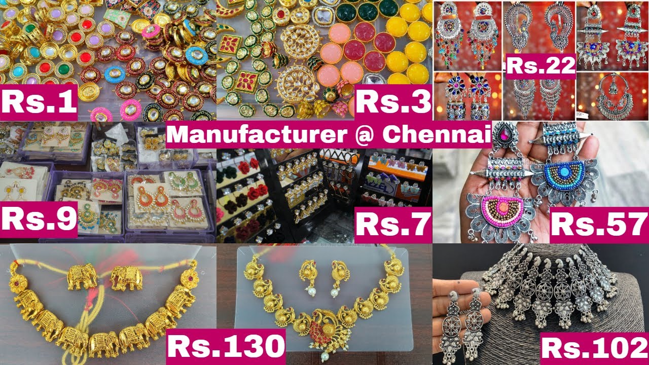 Rs.1 Imitation Jewelry & Raw Materials Supplier@ Chennai | Online ஐ விட மிக மிக மிக குறைந்த விலையில்
