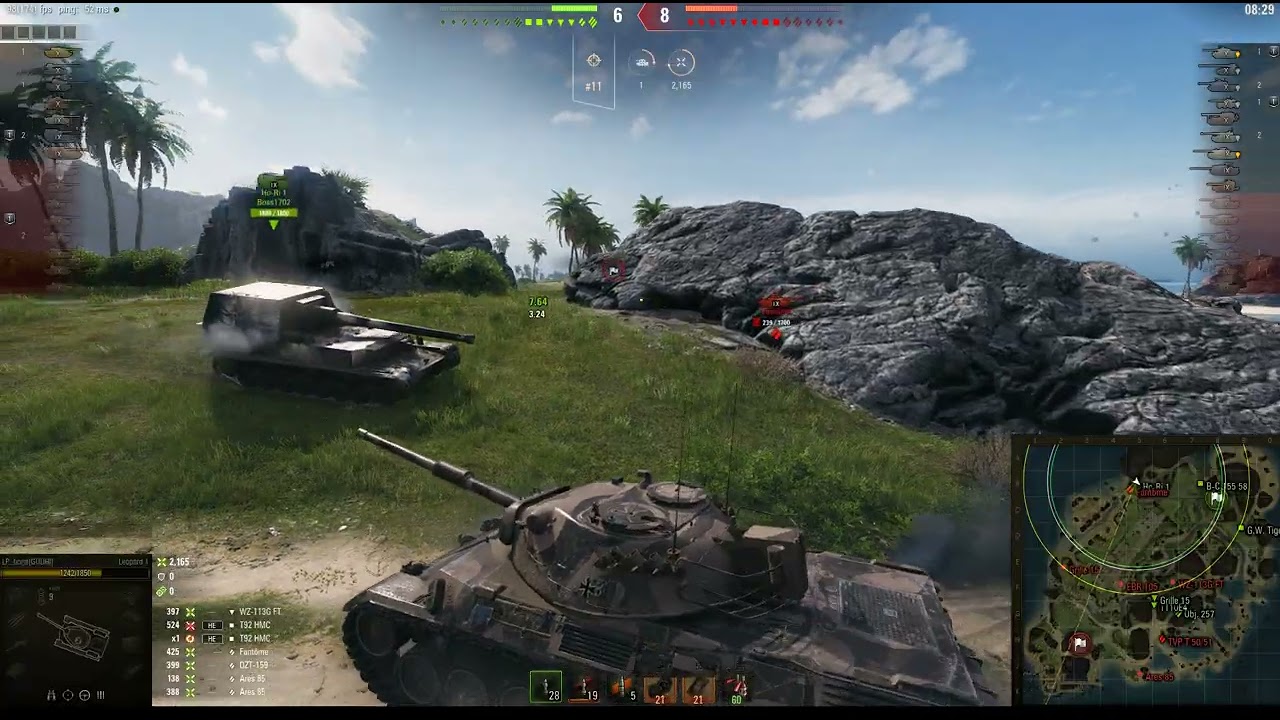Leopart 1, 5594 DMG, 7 Kill,  LP_borja [GUDHI], World Of Tanks