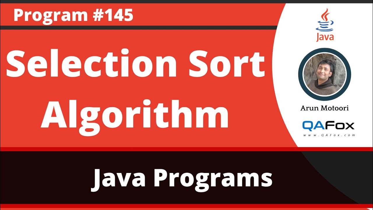 Java program to implement Selection Sort Algorithm