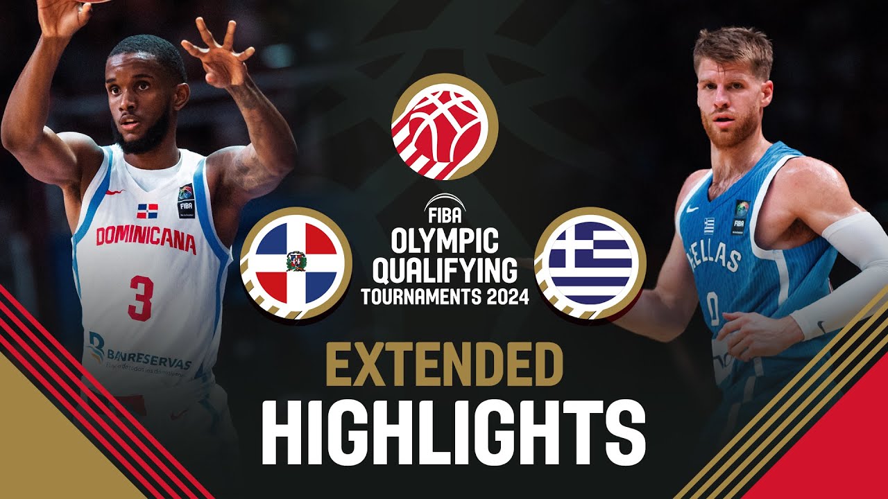 Dominican Republic 🇩🇴 vs Greece 🇬🇷 | Extended Highlights | FIBA OQT 2024 Greece
