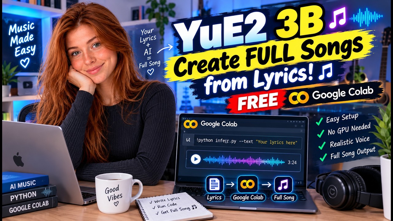 YuE2 3B Tw&oacute;rz PEŁNE 10-minutowe utwory z tekstu! DARMOWY Google Colab