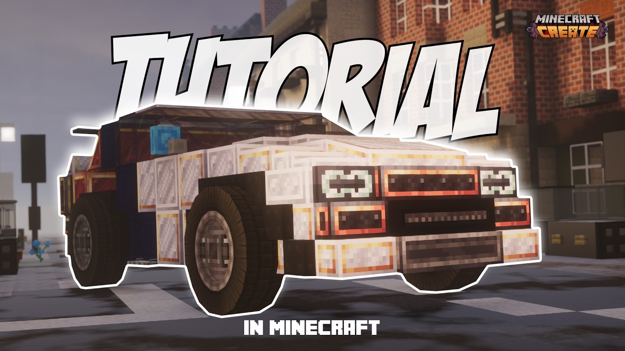 I Built a Working Car in Minecraft! | Create Mod Step-by-Step Tutorial #minecraft #trackwork