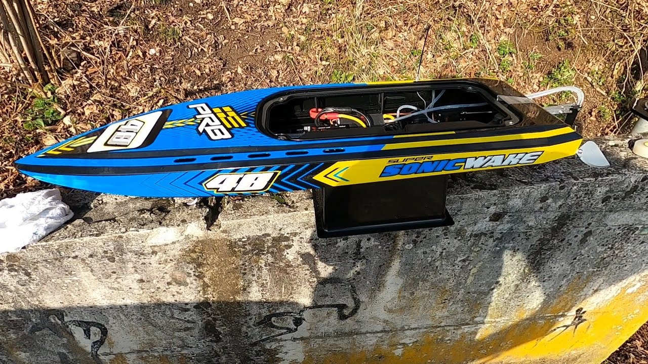 ProBoat Super Sonicwake testing BIG BLOCK motor SSS 5694 1200kv