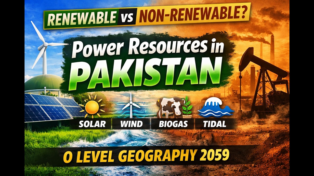 Power Resources | Renewable | Solar, Wind, Biogas & Tidal Power | O Level Geography 2059